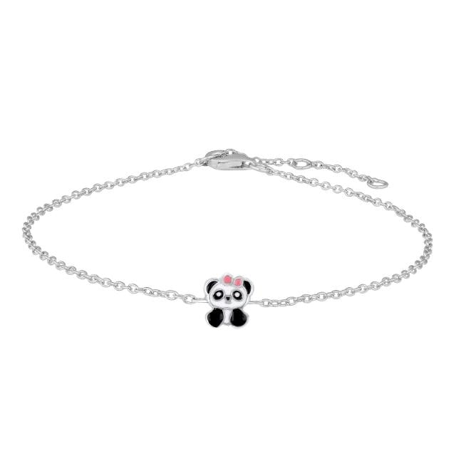 Noa Kids armbånd i sølv med panda vedhæng 15+2 cm – Nordahl Andersen